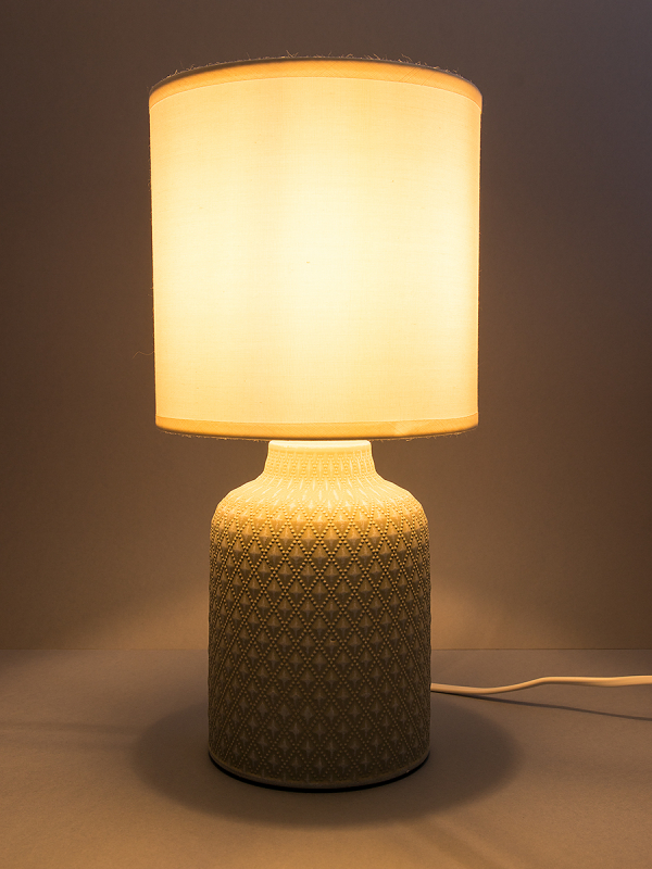 Лампа настольная Лючия 452 "Ромбы" светло-серый