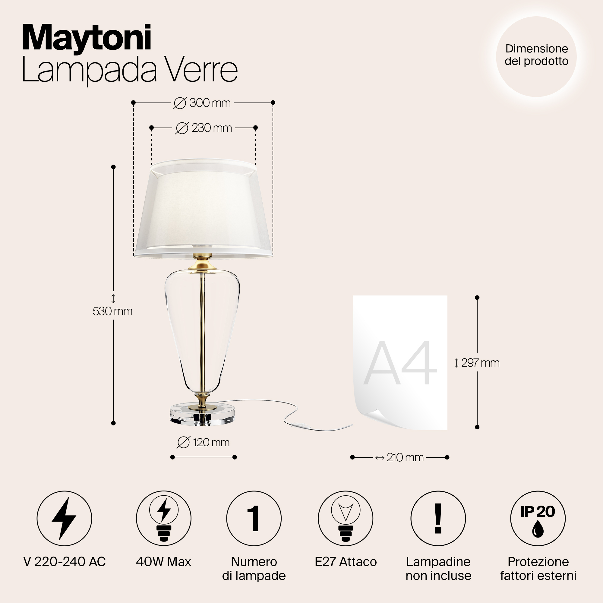 Настольный светильник Maytoni Z005TL-01BS