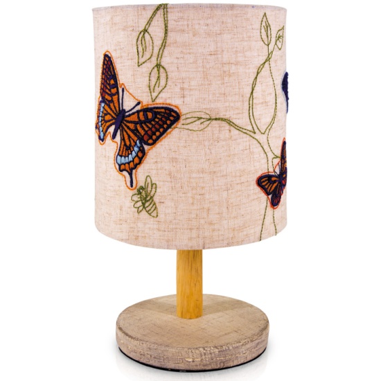 Лампа настольная Лючия 448 "Меланж" с узором бабочки