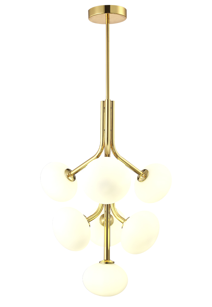 Crystal Lux Люстра Crystal Lux ALICIA SP7 GOLD/WHITE