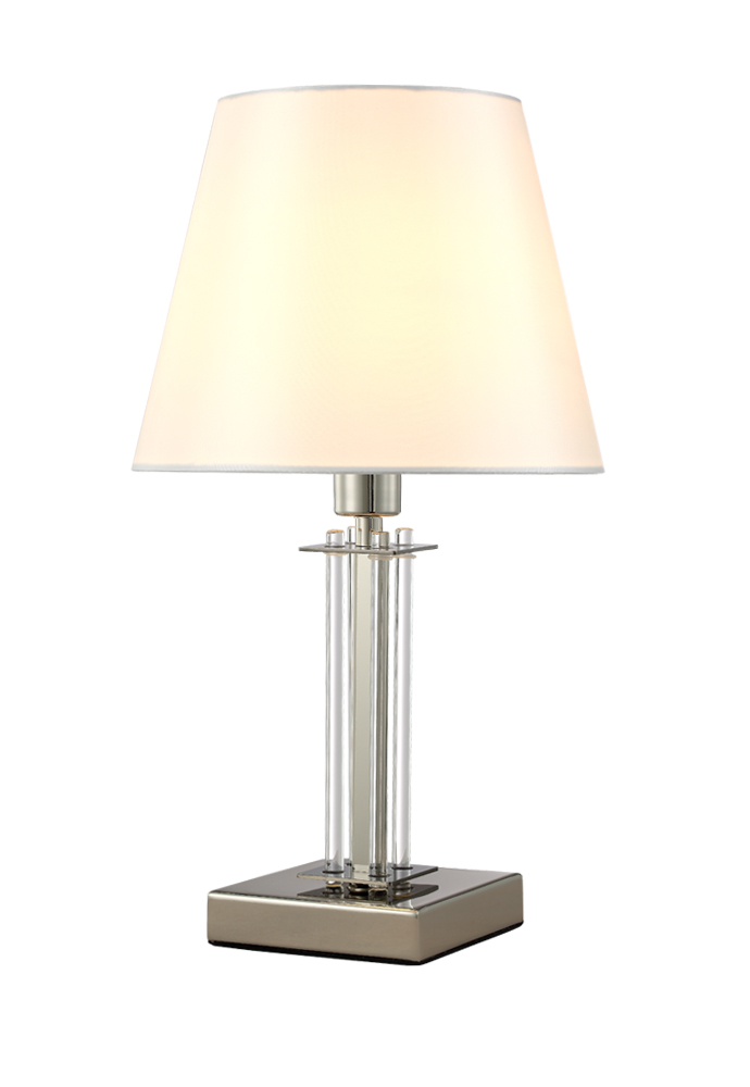 Crystal Lux Настольная лампа Crystal Lux NICOLAS LG1 NICKEL/WHITE