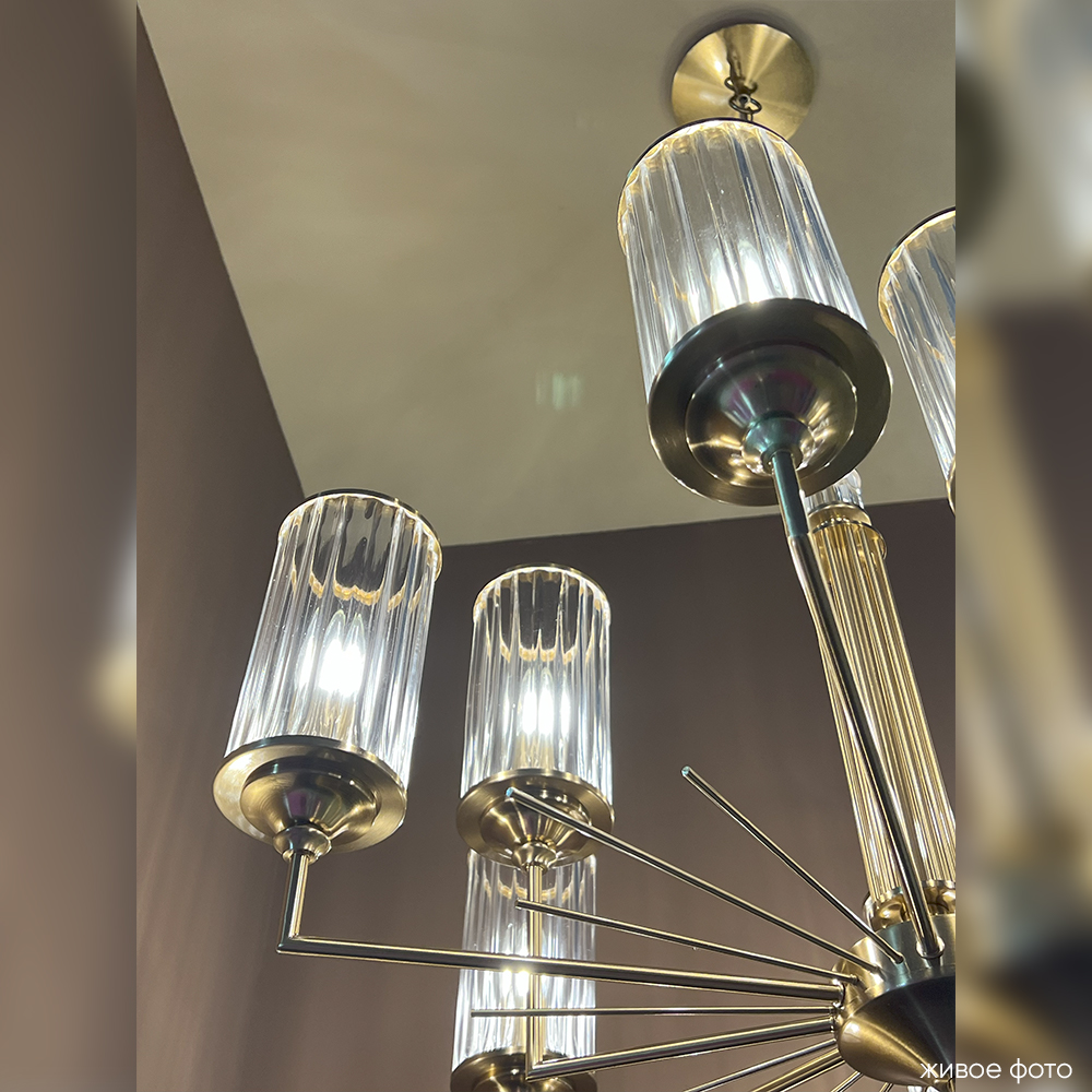 Crystal Lux Люстра Crystal Lux GLORIA SP9 BRASS