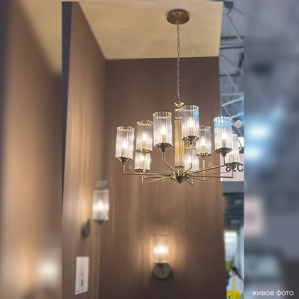 Crystal Lux Люстра Crystal Lux GLORIA SP9 BRASS