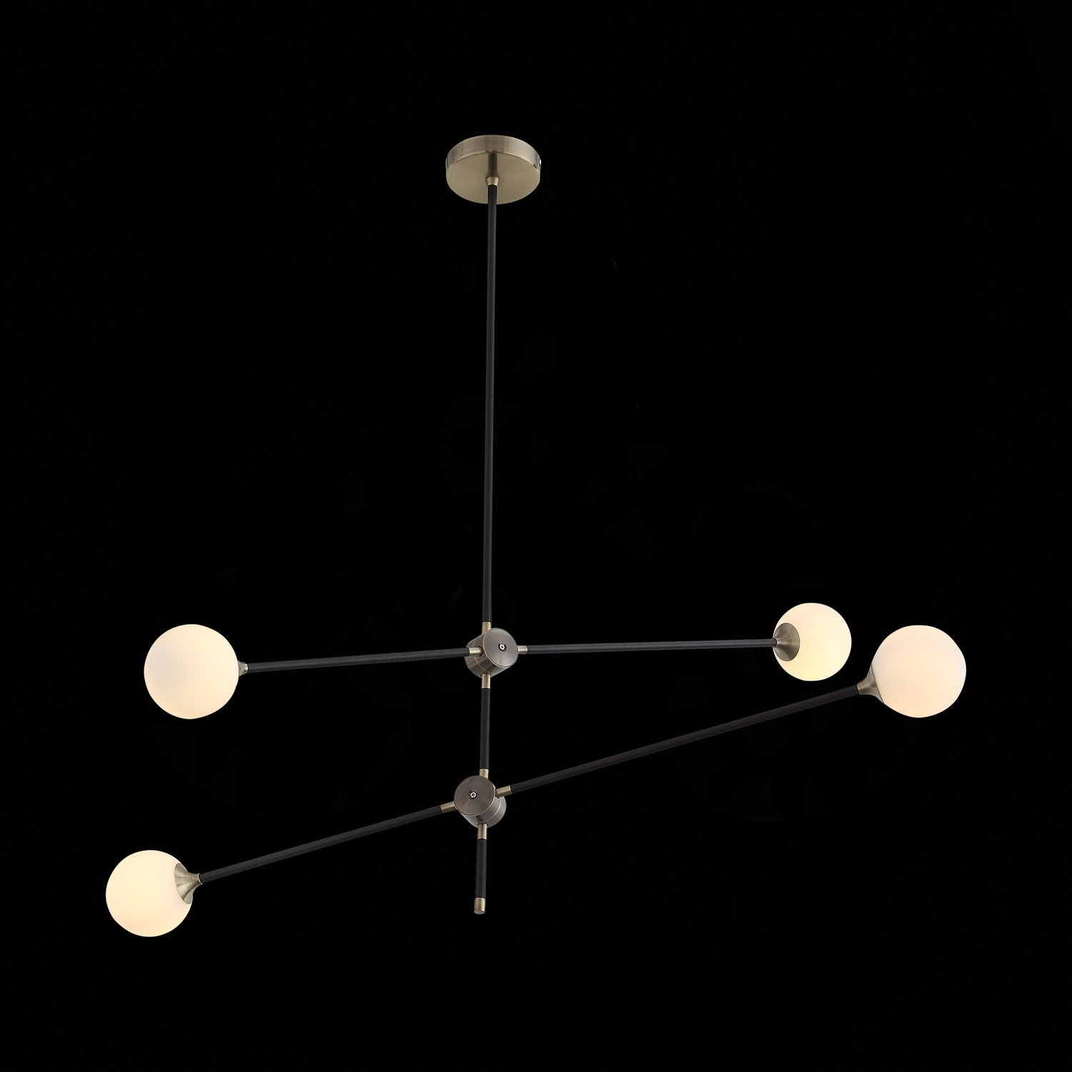 SL429.403.04 Светильник подвесной ST-Luce Черный, Золото/Белый G9 4*5W BASTONCINO