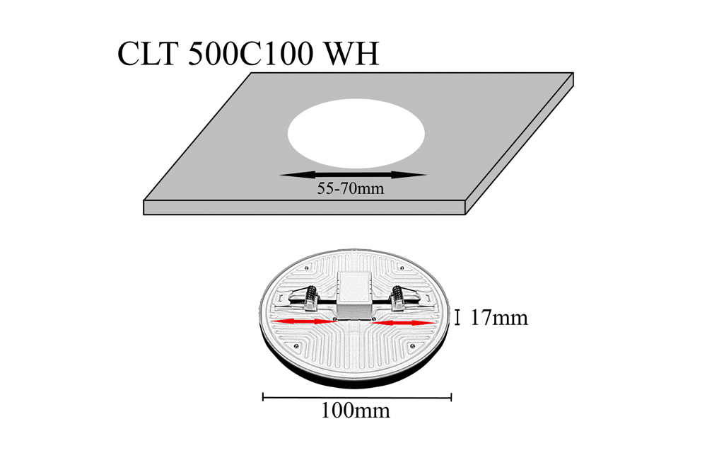 Crystal Lux Светильник встраиваемый Crystal Lux CLT 500C100 WH 3000K