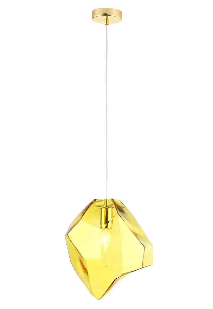 Crystal Lux Светильник подвесной Crystal Lux NUESTRO SP1 GOLD/AMBER