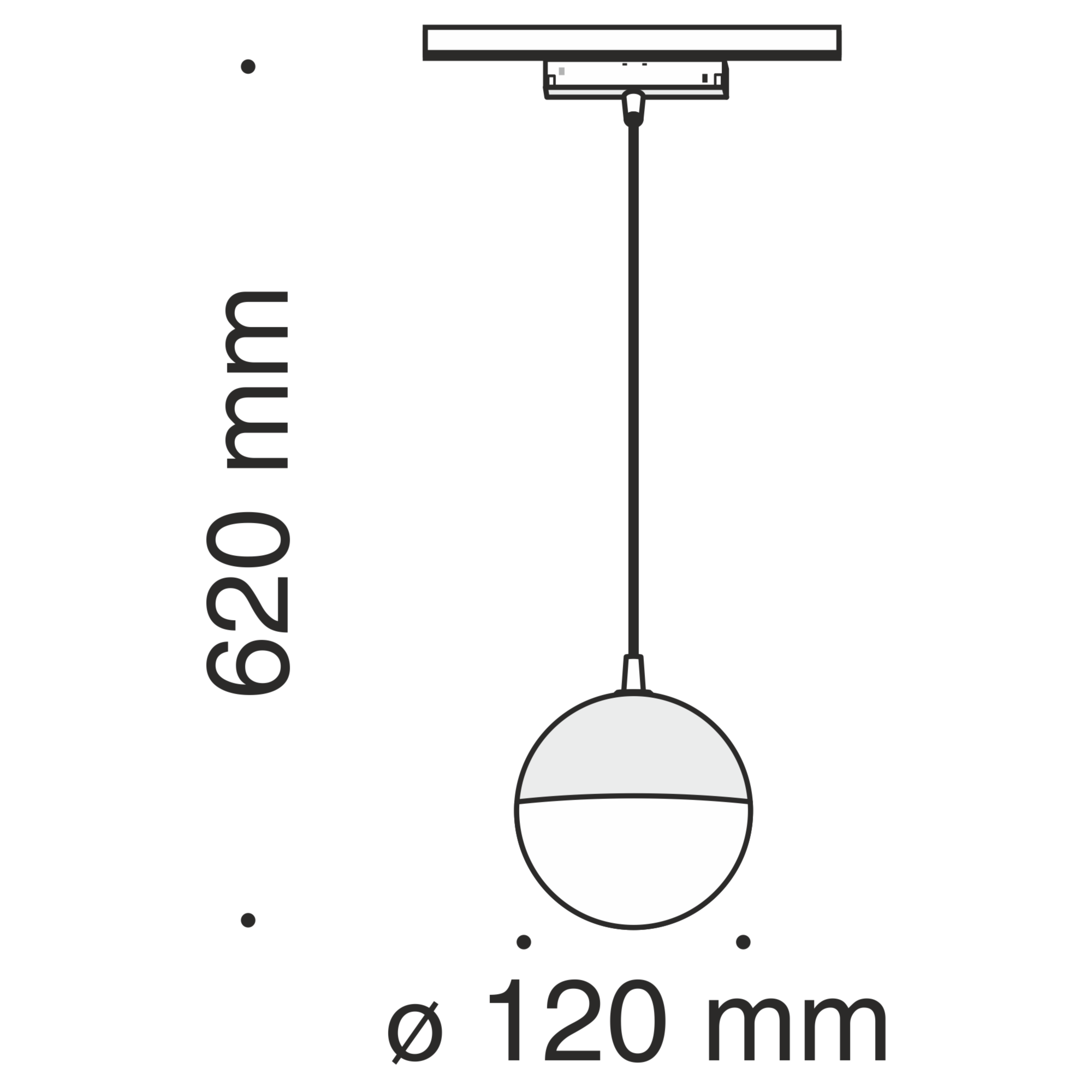 Трековый подвесной светильник Technical TR018-2-10W4K-B