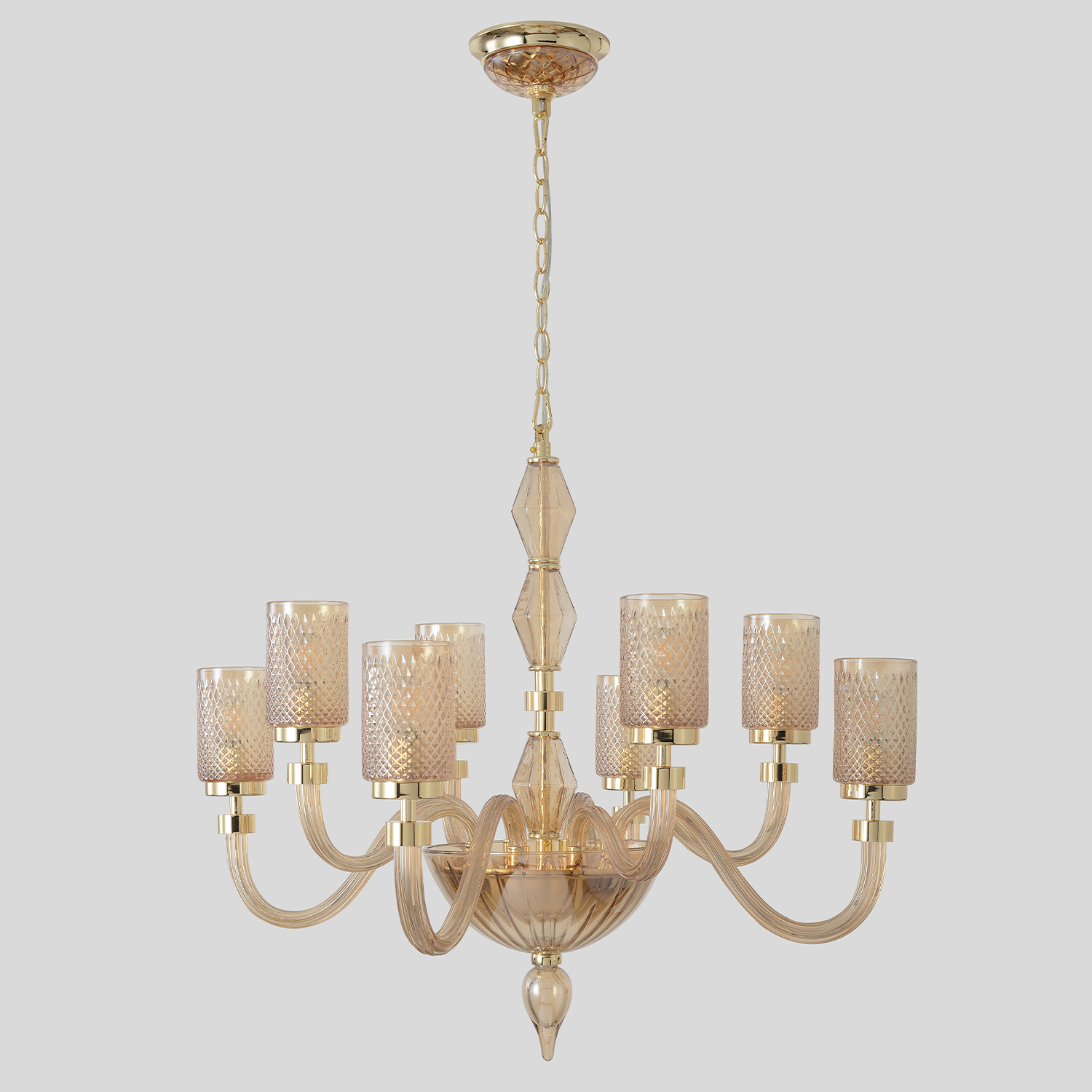 Crystal Lux Люстра Crystal Lux SILVESTRO SP8 AMBER