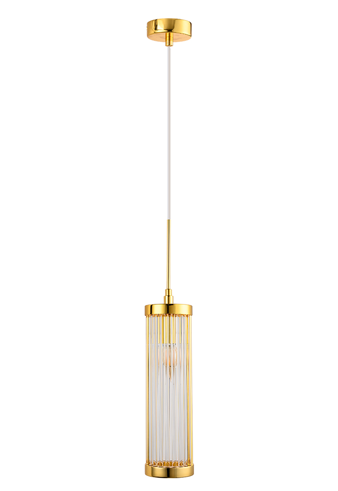 Crystal Lux Светильник Crystal Lux TADEO SP1 D100 GOLD/TRANSPARENTE