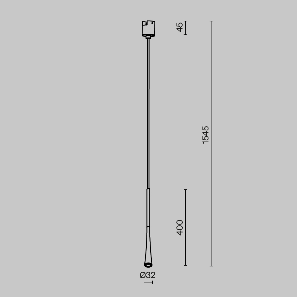 Трековый подвесной светильник Technical TR167-1-7W3K-M-BS