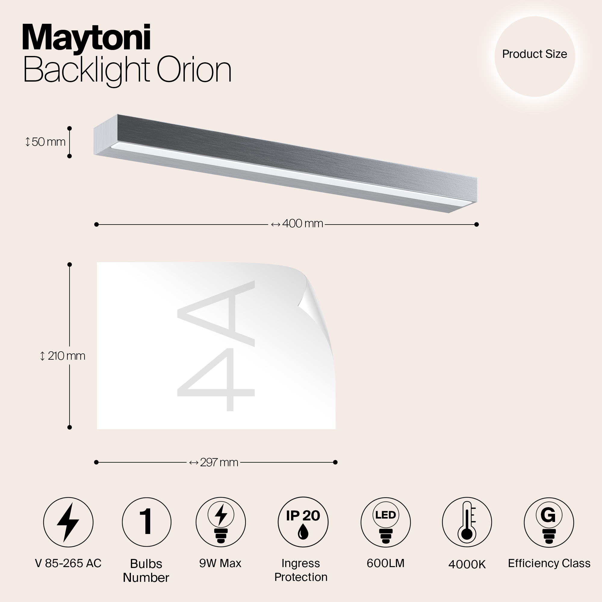 Подсветка Maytoni MIR011WL-L9S4K