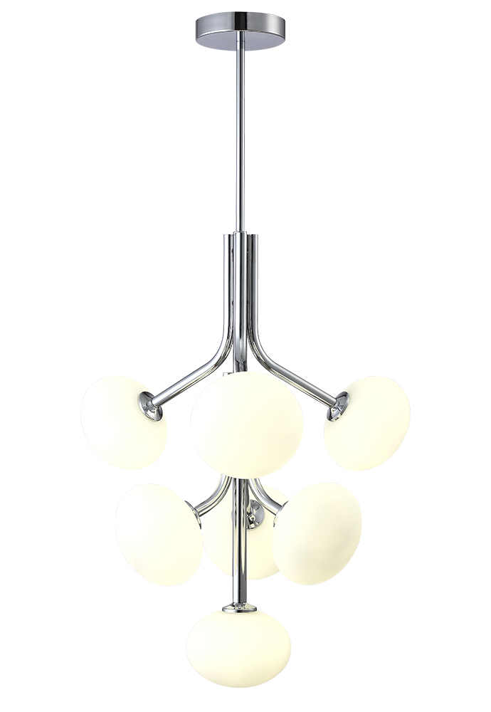 Crystal Lux Люстра Crystal Lux ALICIA SP7 CHROME/WHITE