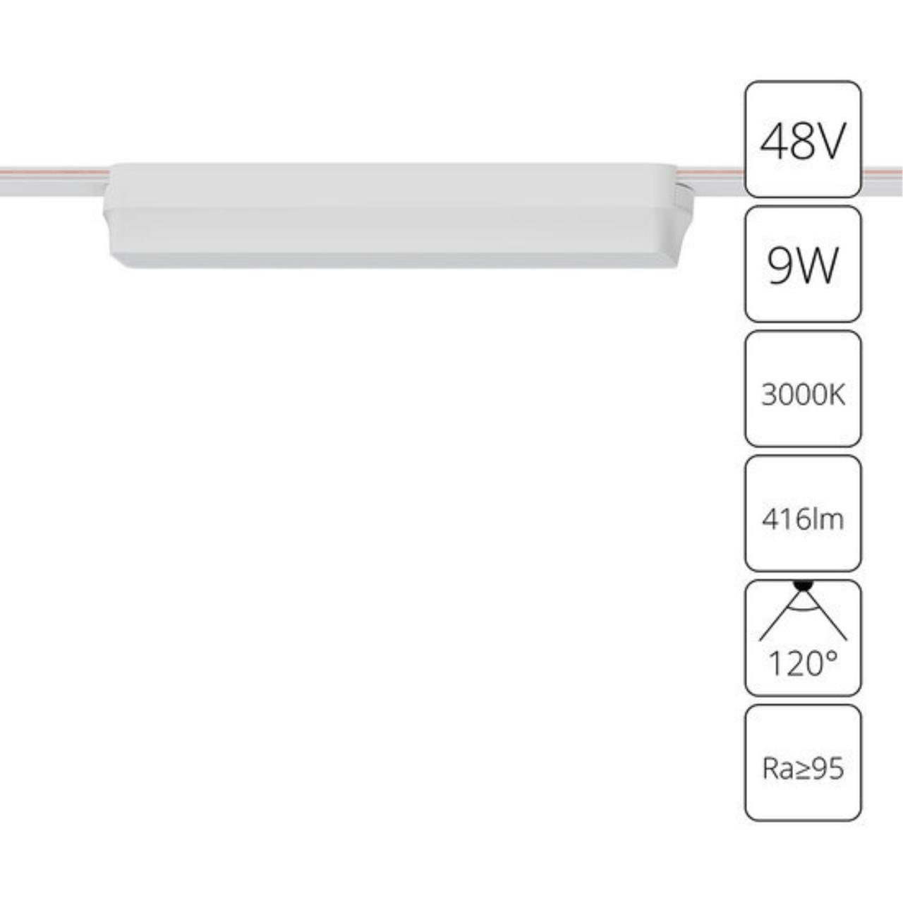 A1153PL-1WH СВЕТИЛЬНИК ПОТОЛОЧНЫЙ RAPID 48В 9Вт 416лм 3000К 90+ 120°