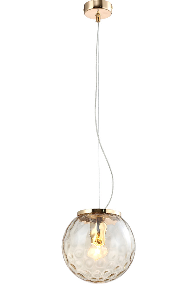 Crystal Lux Светильник подвесной Crystal Lux MAYO SP1 D200 GOLD/AMBER