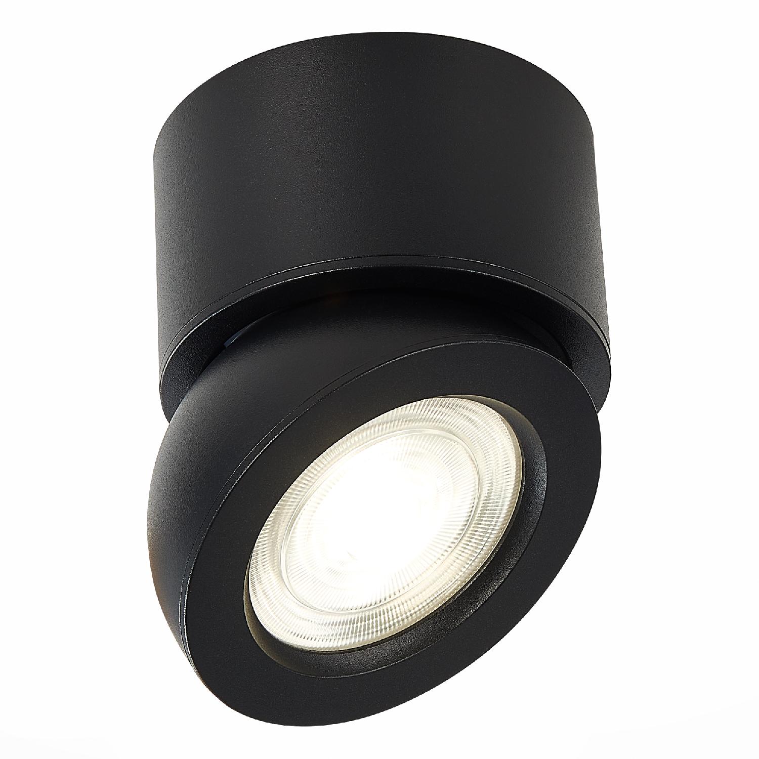 ST654.442.10 Светильник потолочный Черный LED 1*10W 4000K 850Lm Ra>90 38° IP20 D95xH96 180-240V Накладные светильники