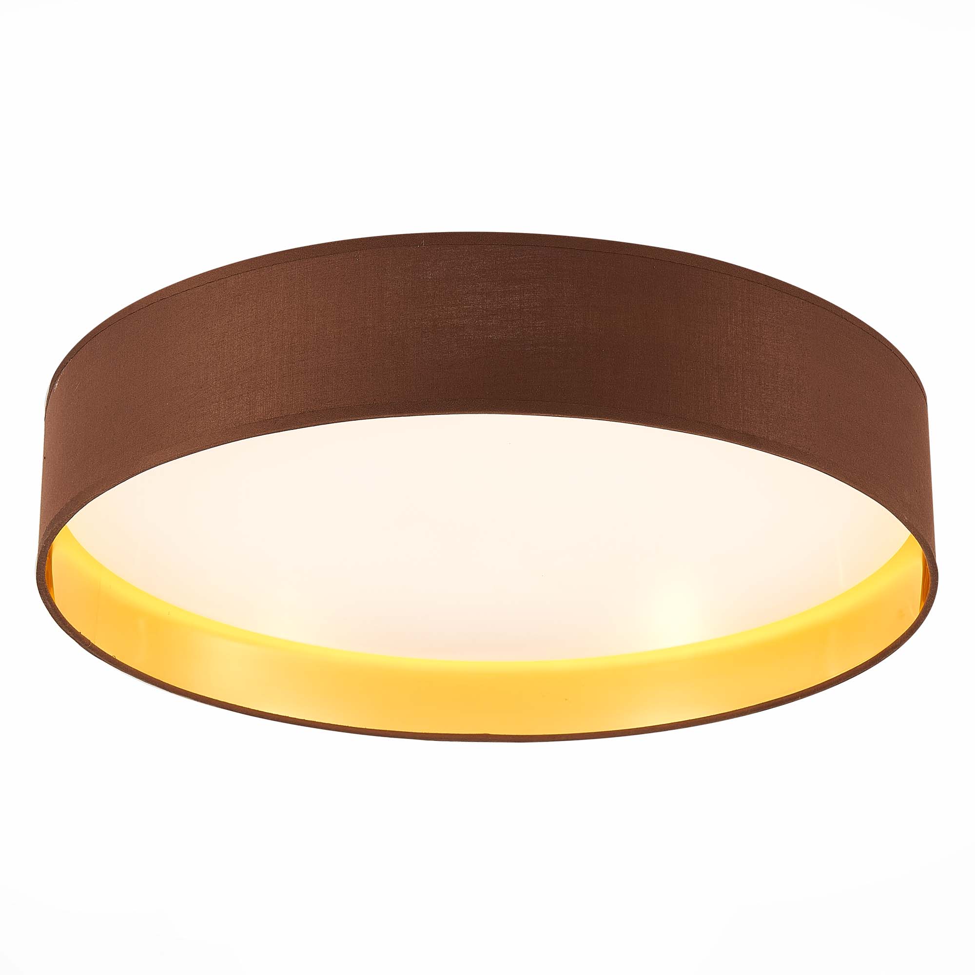 SLE300592-01 Светильник потолочный Никель/Золотистый, Коричневый LED 1*50W 3000K/4000K/5000K BRESCIA