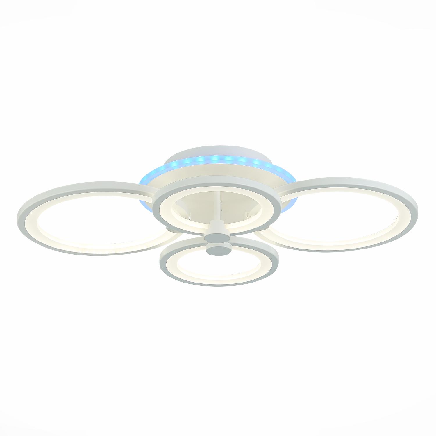 SLE200352-04RGB Светильник потолочный Белый/Белый LED 1*100W RGB 8W 3000-6000K LETO