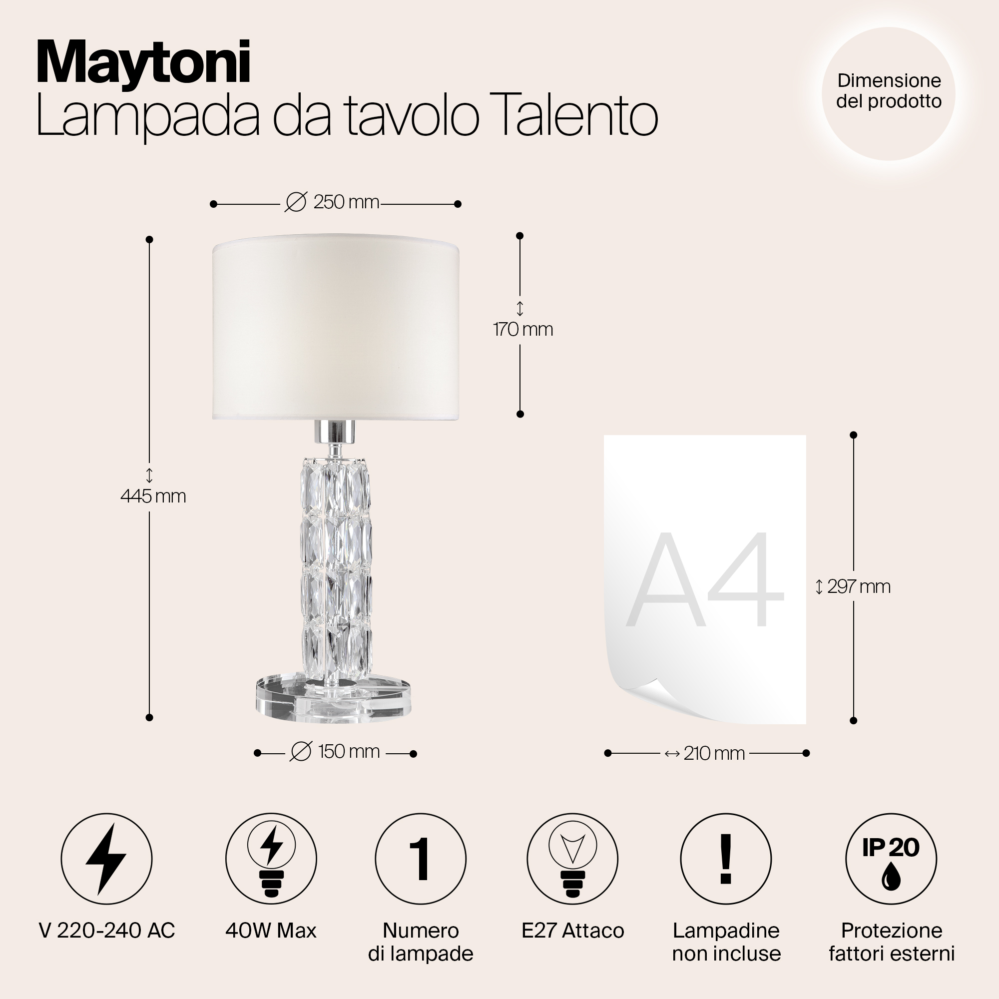 Настольный светильник Maytoni DIA008TL-01CH