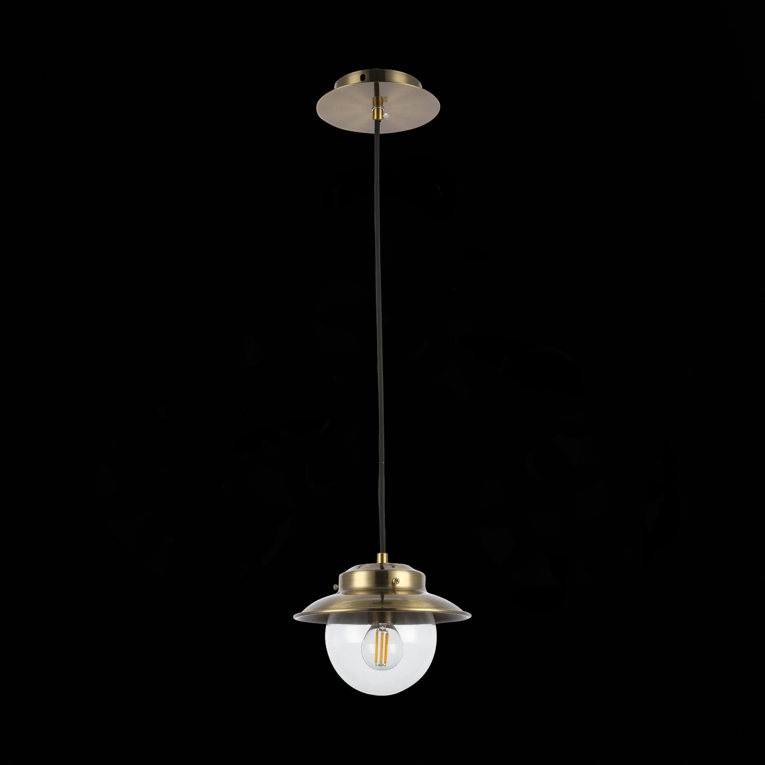 SLE110103-01 Светильник подвесной Античная бронза/Прозрачный E14 1*40W GARONNI